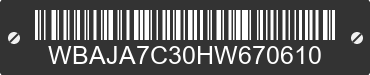 2017 BMW 530i WBAJA7C30HW670610 VIN decoded