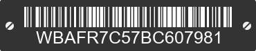 2011 BMW 535i WBAFR7C57BC607981 VIN decoded