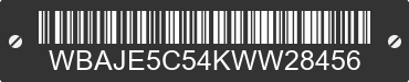 2019 BMW 540i WBAJE5C54KWW28456 VIN decoded
