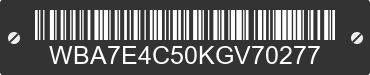 2019 BMW 740i WBA7E4C50KGV70277 VIN decoded