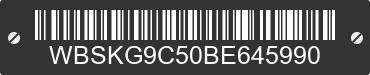 2011 BMW M3 WBSKG9C50BE645990 VIN decoded