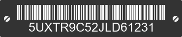 2018 BMW X3 5UXTR9C52JLD61231 VIN decoded