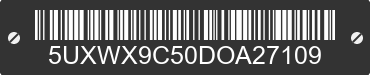 2013 BMW X3 5UXWX9C50DOA27109 VIN decoded