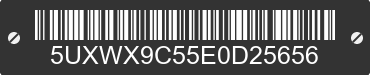 2014 BMW X3 5UXWX9C55E0D25656 VIN decoded