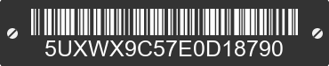 2014 BMW X3 5UXWX9C57E0D18790 VIN decoded