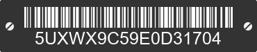 2014 BMW X3 5UXWX9C59E0D31704 VIN decoded