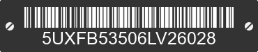2006 BMW X5 5UXFB53506LV26028 VIN decoded