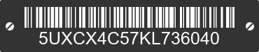 2019 BMW X7 5UXCX4C57KL736040 VIN decoded