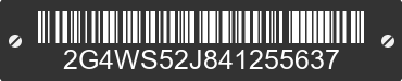 2004 BUICK Century 2G4WS52J841255637 VIN decoded