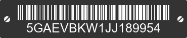 2018 BUICK Enclave 5GAEVBKW1JJ189954 VIN decoded