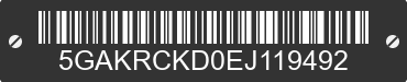 2014 BUICK Enclave 5GAKRCKD0EJ119492 VIN decoded