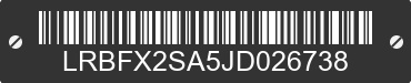 2018 BUICK Envision LRBFX2SA5JD026738 VIN decoded