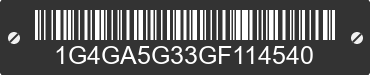 2016 BUICK LaCrosse 1G4GA5G33GF114540 VIN decoded