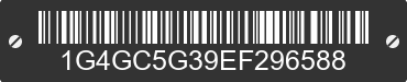 2014 BUICK LaCrosse 1G4GC5G39EF296588 VIN decoded