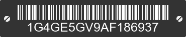 2010 BUICK LaCrosse 1G4GE5GV9AF186937 VIN decoded