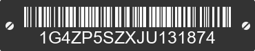 2018 BUICK LaCrosse 1G4ZP5SZXJU131874 VIN decoded