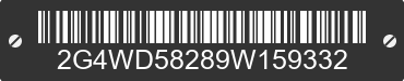 2009 BUICK LaCrosse 2G4WD58289W159332 VIN decoded