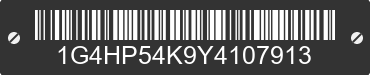 2000 BUICK LeSabre 1G4HP54K9Y4107913 VIN decoded