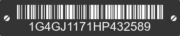 1987 BUICK Regal 1G4GJ1171HP432589 VIN decoded