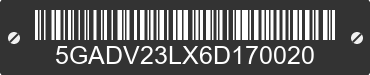 2006 BUICK Terraza 5GADV23LX6D170020 VIN decoded