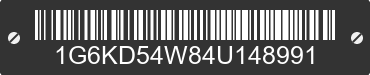 2004 CADILLAC Deville 1G6KD54W84U148991 VIN decoded