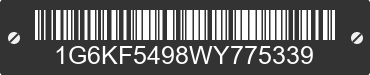 1998 CADILLAC Deville 1G6KF5498WY775339 VIN decoded