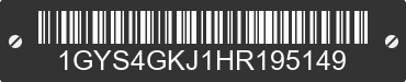 2017 CADILLAC Escalade ESV 1GYS4GKJ1HR195149 VIN decoded