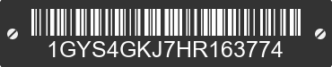 2017 CADILLAC Escalade ESV 1GYS4GKJ7HR163774 VIN decoded