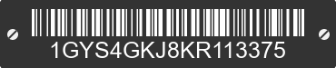 2019 CADILLAC Escalade ESV 1GYS4GKJ8KR113375 VIN decoded