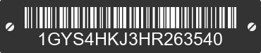2017 CADILLAC Escalade ESV 1GYS4HKJ3HR263540 VIN decoded