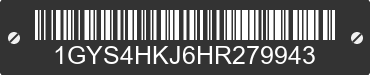 2017 CADILLAC Escalade ESV 1GYS4HKJ6HR279943 VIN decoded