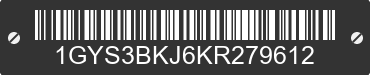 2019 CADILLAC Escalade 1GYS3BKJ6KR279612 VIN decoded