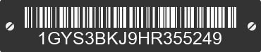 2017 CADILLAC Escalade 1GYS3BKJ9HR355249 VIN decoded