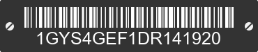 2013 CADILLAC Escalade 1GYS4GEF1DR141920 VIN decoded