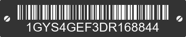 2013 CADILLAC Escalade 1GYS4GEF3DR168844 VIN decoded