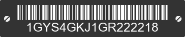 2016 CADILLAC Escalade 1GYS4GKJ1GR222218 VIN decoded