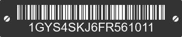 2015 CADILLAC Escalade 1GYS4SKJ6FR561011 VIN decoded