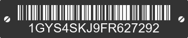 2015 CADILLAC Escalade 1GYS4SKJ9FR627292 VIN decoded