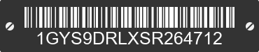 2025 CADILLAC Escalade 1GYS9DRLXSR264712 VIN decoded