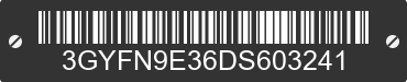 2013 CADILLAC SRX 3GYFN9E36DS603241 VIN decoded