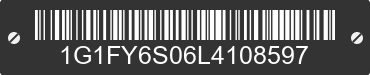 2020 CHEVROLET Bolt EV 1G1FY6S06L4108597 VIN decoded