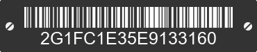 2014 CHEVROLET Camaro 2G1FC1E35E9133160 VIN decoded
