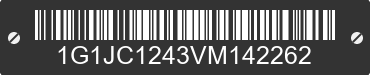 1997 CHEVROLET Cavalier 1G1JC1243VM142262 VIN decoded