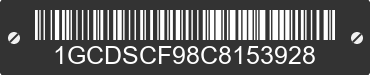 2012 CHEVROLET Colorado 1GCDSCF98C8153928 VIN decoded