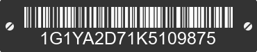 2019 CHEVROLET Corvette 1G1YA2D71K5109875 VIN decoded