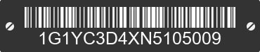 2022 CHEVROLET Corvette 1G1YC3D4XN5105009 VIN decoded