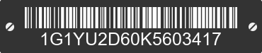2019 CHEVROLET Corvette 1G1YU2D60K5603417 VIN decoded