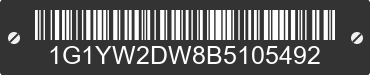 2011 CHEVROLET Corvette 1G1YW2DW8B5105492 VIN decoded