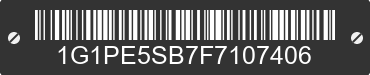 2015 CHEVROLET Cruze 1G1PE5SB7F7107406 VIN decoded