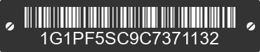 2012 CHEVROLET Cruze 1G1PF5SC9C7371132 VIN decoded